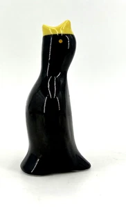 Pie Bird Ceramic Black Vent Figurine 4" Tall - Afbeelding 1 van 6