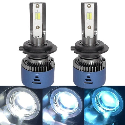 H7 10000K LED Kit Headlight Bulb Switchback 6K 8K 10K White Blue + Strobe Light - Image 1 of 4