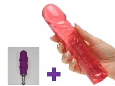 3-D напечатанный фиолетовый адаптер в стиле Vac-U-Lock с хрустальными желе розовым донгом! - Изображение 1 из 3