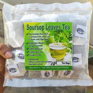 Organic Soursop Leaves Tea Bags Herbal Guanabana Graviola Annona Muricata Powder - Picture 1 of 6