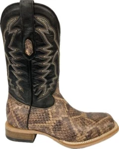 Cowtown Men's Wide Square Toe Rattlesnake Print Western Boots Q6715 - Picture 1 of 9
