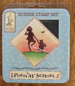 Disney Classic Pooh Gummistempelset Pooh at School 6 Stempel Winnie Vintage - Bild 1 von 4