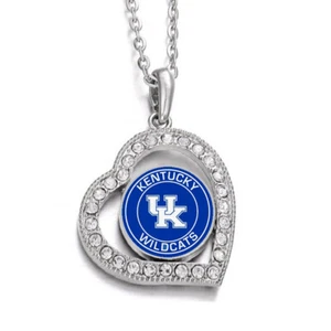 Kentucky Wildcats Womens Sterling Silver Link Chain Necklace With Pendant D19 - Picture 1 of 5