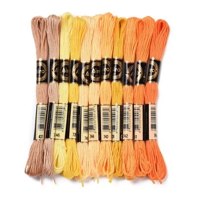 1 Set 0.5mm 6-Ply Polyester Embroidery Floss Cross Stitch Threads about 8m/Skein - Image 1 of 4