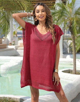 Cover Up Beach Dress Swimsuit Swimwear Trendy Women's Loose Fit Bikini - Image 1 of 4