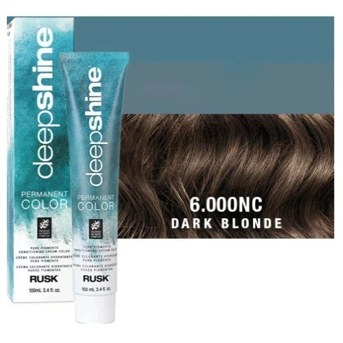 Color de cabello permanente Rusk Deepshine, 6.000 NC rubio oscuro - 3,4 fl oz (100 ml) Foto 1 de 1
