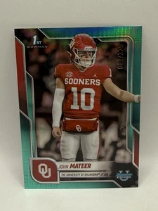 JOHN MATEER 2025 BOWMAN CHROME U 1ST BOWMAN AQUA REFRACTOR #/325. - Bild 1 von 2