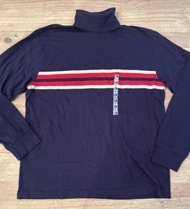 Vintage Tommy Hilfiger Rollkragen Langarm Shirt Herren Large Y2K Baumwolle NEU - Bild 1 von 4