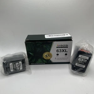 Ankink 63XL Black Ink Cartridges (2-Pack) | Brand New | Sealed - Foto 1 di 14