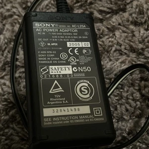 AC Power Supply for Sony AC-L25A DCR-HC19E DCR-HC28 DCR-HC24E DCR-HC38 DCR-DVD92 - Picture 1 of 5