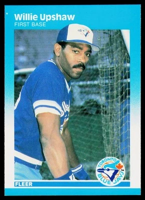 1987 Fleer #239 Willie Upshaw Glossy - NM+ - Image 1 of 2