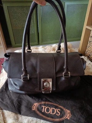Tod's Women's Brown Leather Tote Handbag Good Condition See Photos - Image 1 of 4
