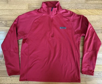 Timberland Dark Red Lightwight 1/4 Zip Pullover Sweatshirt Men's M - Image 1 of 4