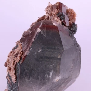 Quarzo fantasma ematite in miniatura, miniera di Artonvilla, miniere di rame di Messina, RSA - Foto 1 di 6