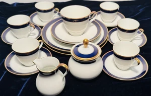 Bareuther Waldsassen Bavaria Echt Cobalt Lot - Cream & Sugar Set - Demitasse Set - Picture 1 of 11