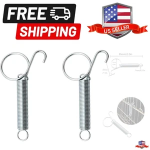 2 Stück 85 mm Multifunktionale Käfig Tür Karabinerhaken Metall Finger Feder Riegel Hoo... - Bild 1 von 6
