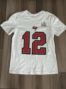 Tampa Bay Buccaneers Nike Super Bowl LIV Tom Brady 12 White T-Shirt Men’s Medium - Picture 1 of 7
