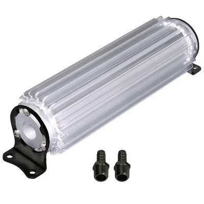 Enfriador de fluido disipador de calor anodizado transparente Derale de una sola pasada 10-1/4" L 10 OZ 13249 Foto 1 de 4