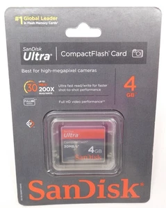 New SanDisk Ultra 4.0 GB SDCFH-004G-A11 CompactFlash Memory Card - Picture 1 of 4