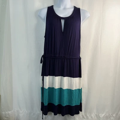 Vestido Historia Diseño Mujer 2X Cubierta de Natación Rayas Viscosa Playa Piscina Navegación Foto 1 de 4