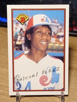 1989 Bowman - Pascual Perez #354 Error Miscut Back - Image 1 of 2