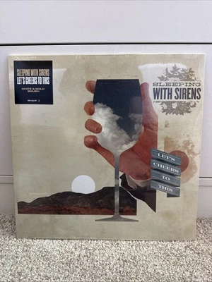 Sleeping With Sirens – Let's Cheers To This - White & Gold Smush LP *SEALED /500 - Image 1 of 3