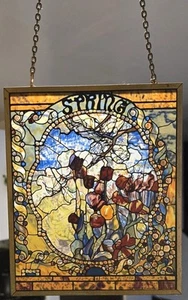 Spring Stained Glass Art Glassmasters CHMF - Louis Comfort Tiffany Four Seasons - Picture 1 of 7
