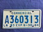 1984 Louisiana Commercial License Plate Tag