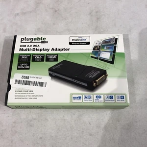 Plugable USB 2.0 UGA Multi-Display Adapter Display-Link DVI VGA HDMI - Picture 1 of 3
