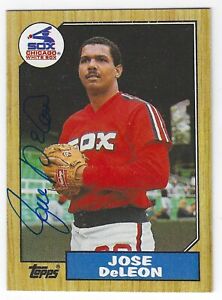JOSE DeLEON CHICAGO WHITE SOX SIGNED CARD PIRATES PHILLIES ST LOUIS CARDINALS