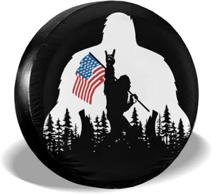 Bigfoot Ruota di Ricambio per Campeggio Bandiera Americana,15"Adatta a Pneumatici Diametro 70-75 - Foto 1 di 2