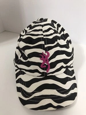 Browning For Her Zebra Print/Dk.Pink Embroidered Logo Adj. Back - Image 1 of 3