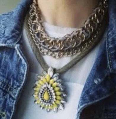 Anthropologie New Mayura Necklace Yellow - Image 1 of 4
