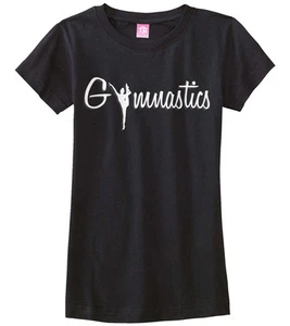 Gymnastics Girls Fitted T-Shirt Gymnast Tumbling Pride Sports Team Gift - Picture 1 of 10