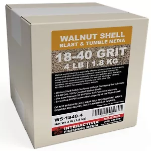 4 lbs or 1.8 kg Ground Walnut Shell Media 18-40 Grit - Fine Walnut Shells for Tu - Picture 1 of 8