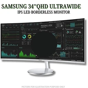 Samsung 34" Curved Monitor C34J791WTR UWQHD 3440x1440 QLED 7W Stereo Lautsprecher - Bild 1 von 6