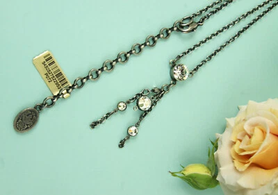 Konplott Y-Kette silber "Power" Swarovski Strassteine weiss neu - Bild 1 von 4