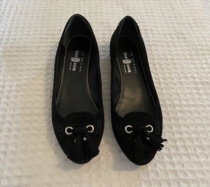 The Original CAR SHOE Black Suede Tassel Penny Loafers Ballet Flats 39 / 9 - Picture 1 of 9