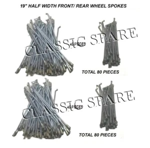 KIT COMPLETO DE RADIOS Y PEZONES RUEDA DELANTERA/TRASERA 19" ANCHO MEDIO 40 PIEZAS - Imagen 1 de 1