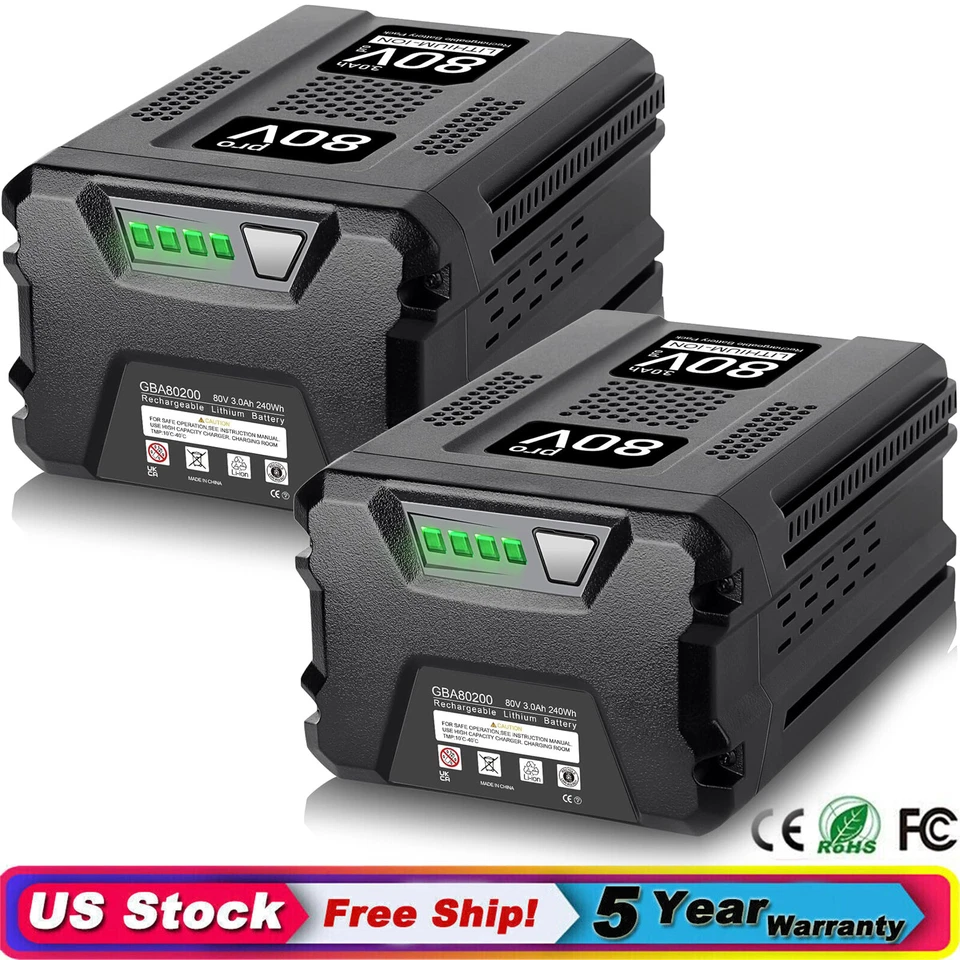 For Greenworks Pro 80 Battery 80V 3.5Ah Lithium-ion GBA80200 80 Volt Power Tool