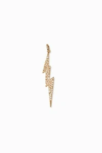 ONLY ONE! Stella and Dot pave LIGHTENING BOLT pendant charm, HOLIDAY 2021/ NIP! - Picture 1 of 4