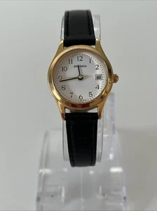 SEKONDA Correa Negra Con Tono Dorado Reloj Pulsera Damas Cuarzo ***FUNCIONA*** - Imagen 1 de 10