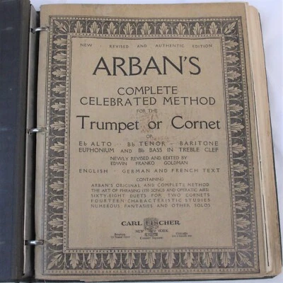 Arban's Complete Celebrated Method Trumpet Cornet 1910's English German French - Image 1 of 4