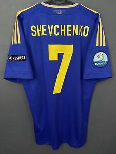 SHEVCHENKO MEN'S UKRAINE NATIONAL 2012/2013 SOCCER FOOTBALL SHIRT JERSEY SIZE M