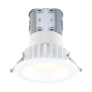 Commercial Electric EASY-UP 4 in. White Integrated LED Recessed Baffle Kit - Picture 1 of 4