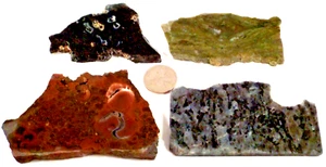 4 Mixed Lot incl. Labradorite & Moss Total 8.6 Oz Free Ship 1st Pic Wet #3392 - Picture 1 of 4