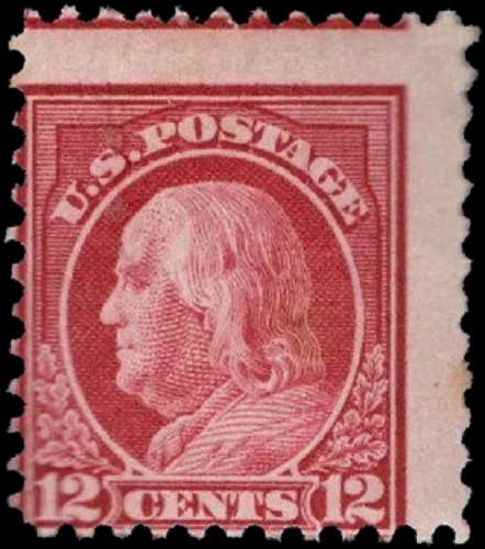 SAVOYSTAMPS USA Scott # 512 1917-19 AVG MH 12c FRANKLIN CV-$ 7.5 - Image 1 of 1