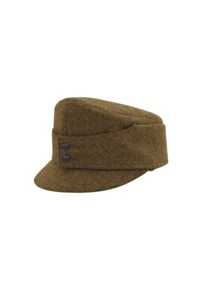 WW2 German Elite Gebirgsjager Bergmütze EM Brown Wool Field Cap L - Imagen 1 de 2