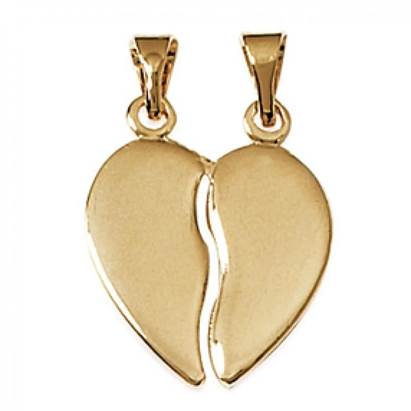 Pendentif Forme Coeur secable  Plaqué Or 18 carats 750/1000 - Photo 1/1