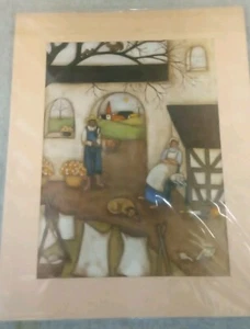 Der Hof Rosemarie Belden Kunstdruck 20x16 Volkskunst versiegelt - Bild 1 von 10